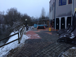 Außenbereich Sauna Therme Blumau